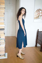 Oh Seven Days-Danielle Dress Dark Denim-4-Milagron.com