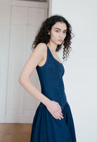 Oh Seven Days-Danielle Dress Dark Denim-8-Milagron.com