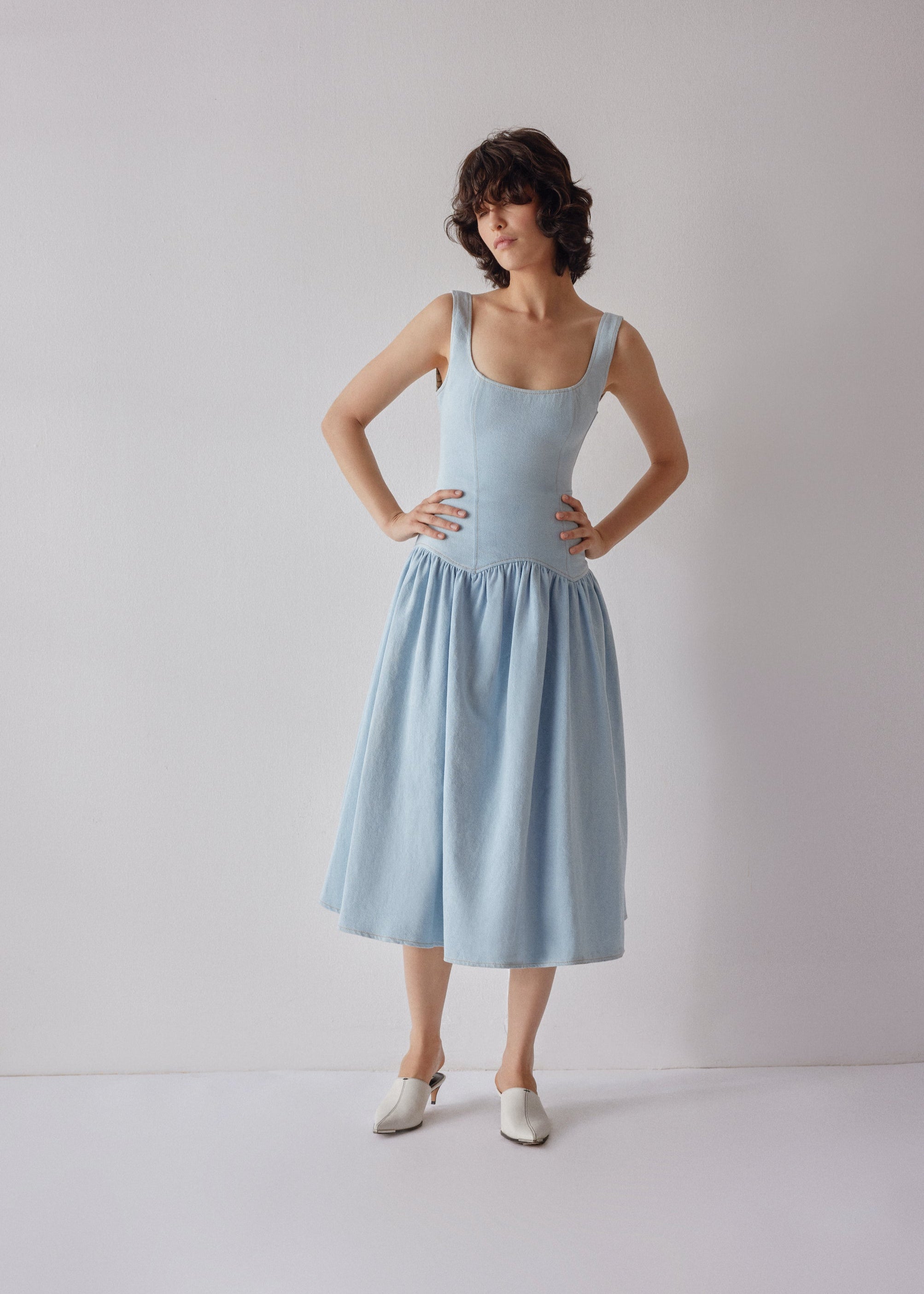 Oh Seven Days-Danielle Dress Light Blue-1-Milagron.com