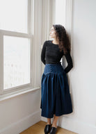 Oh Seven Days-Danielle Skirt Dark Denim-1-Milagron.com