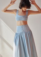 Oh Seven Days-Danielle Skirt Light Blue-1-Milagron.com