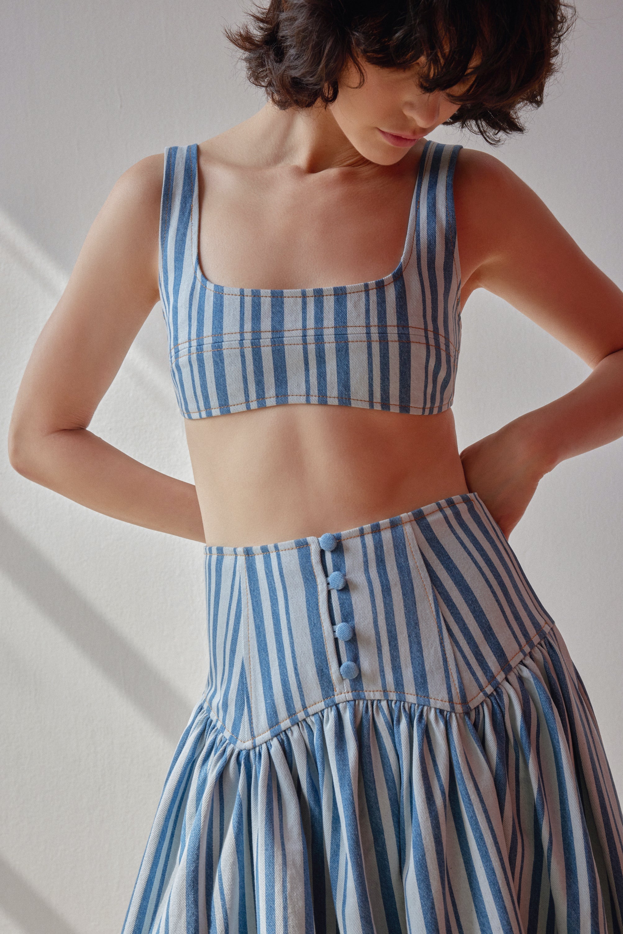 Oh Seven Days-Danielle Skirt Striped-2-Milagron.com