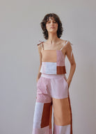 Oh Seven Days-Darcy Top Patchwork Pink-1-Milagron.com