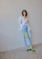 Oh Seven Days-Darcy Trousers Blue Patchwork-1-Milagron.com