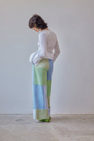 Oh Seven Days-Darcy Trousers Blue Patchwork-4-Milagron.com