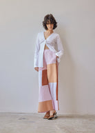 Oh Seven Days-Darcy Trousers Pink & Beige Patchwork-1-Milagron.com