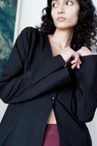 Oh Seven Days-Demi Blouse Black-3-Milagron.com