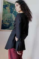 Oh Seven Days-Demi Blouse Black-4-Milagron.com