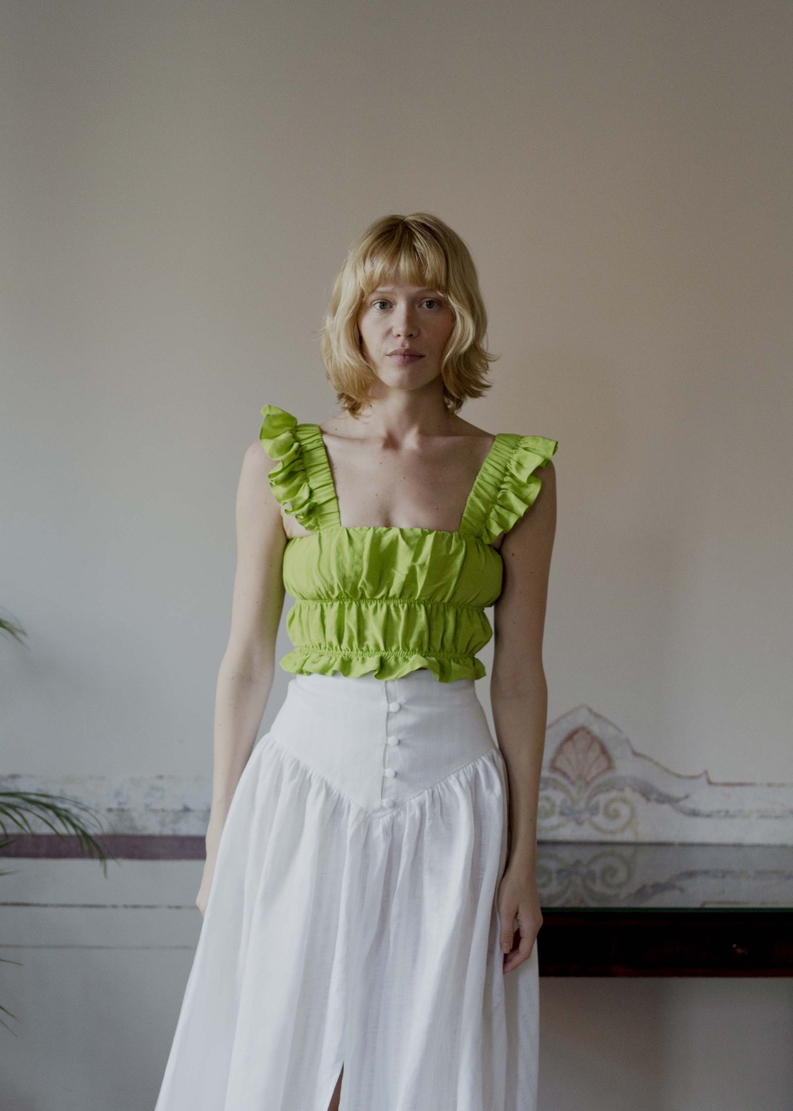 Oh Seven Days-Elsi Top Green-1-Milagron.com