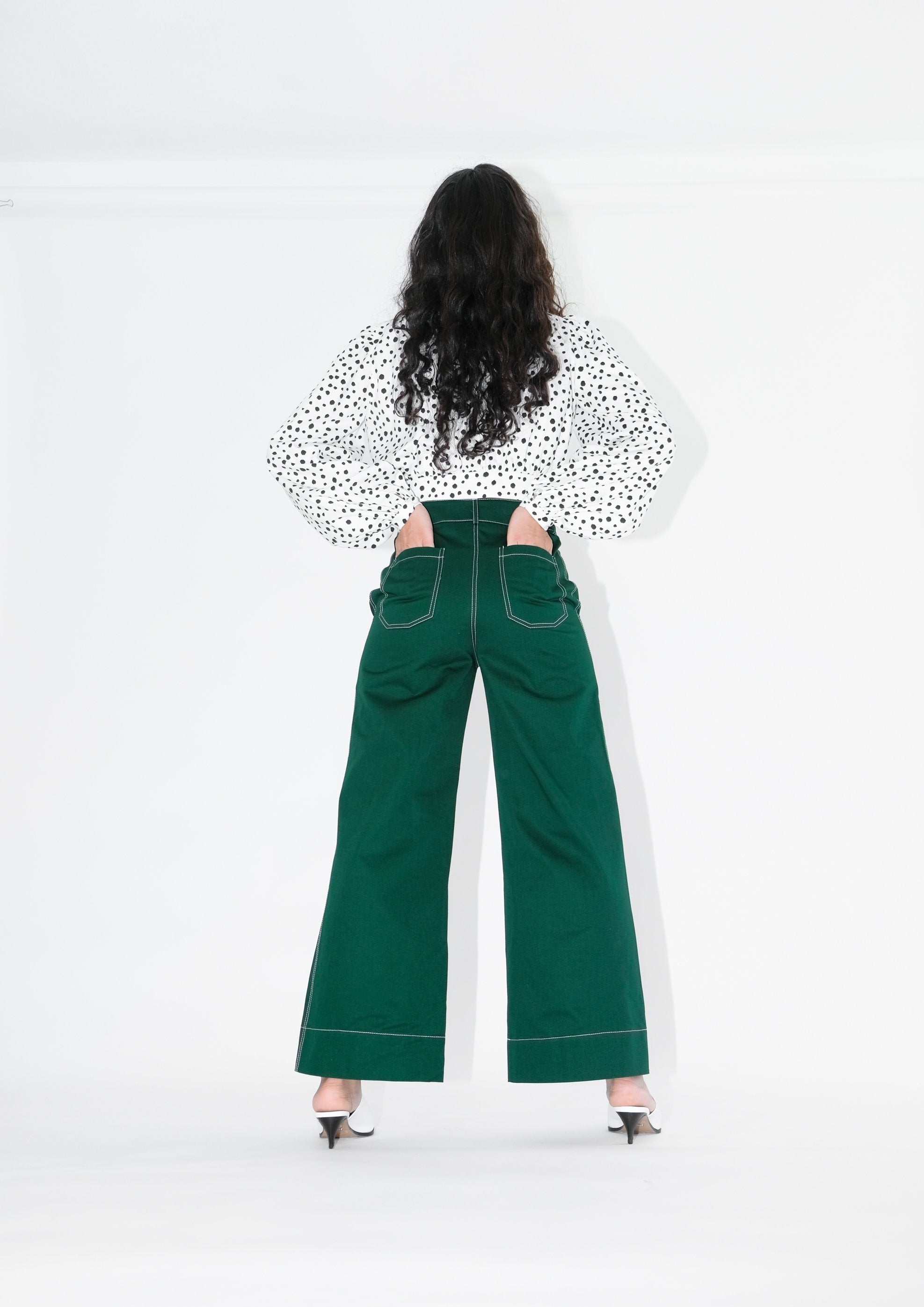 High Kick Trousers (Pine Green)