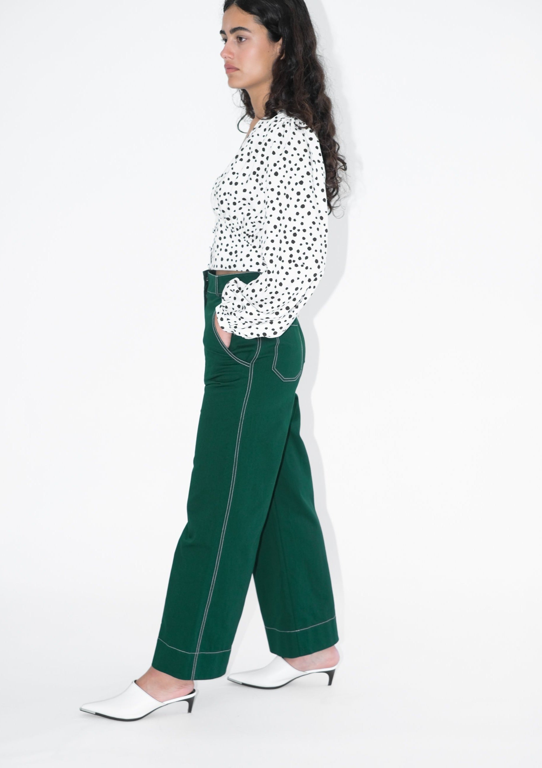 High Kick Trousers (Pine Green)