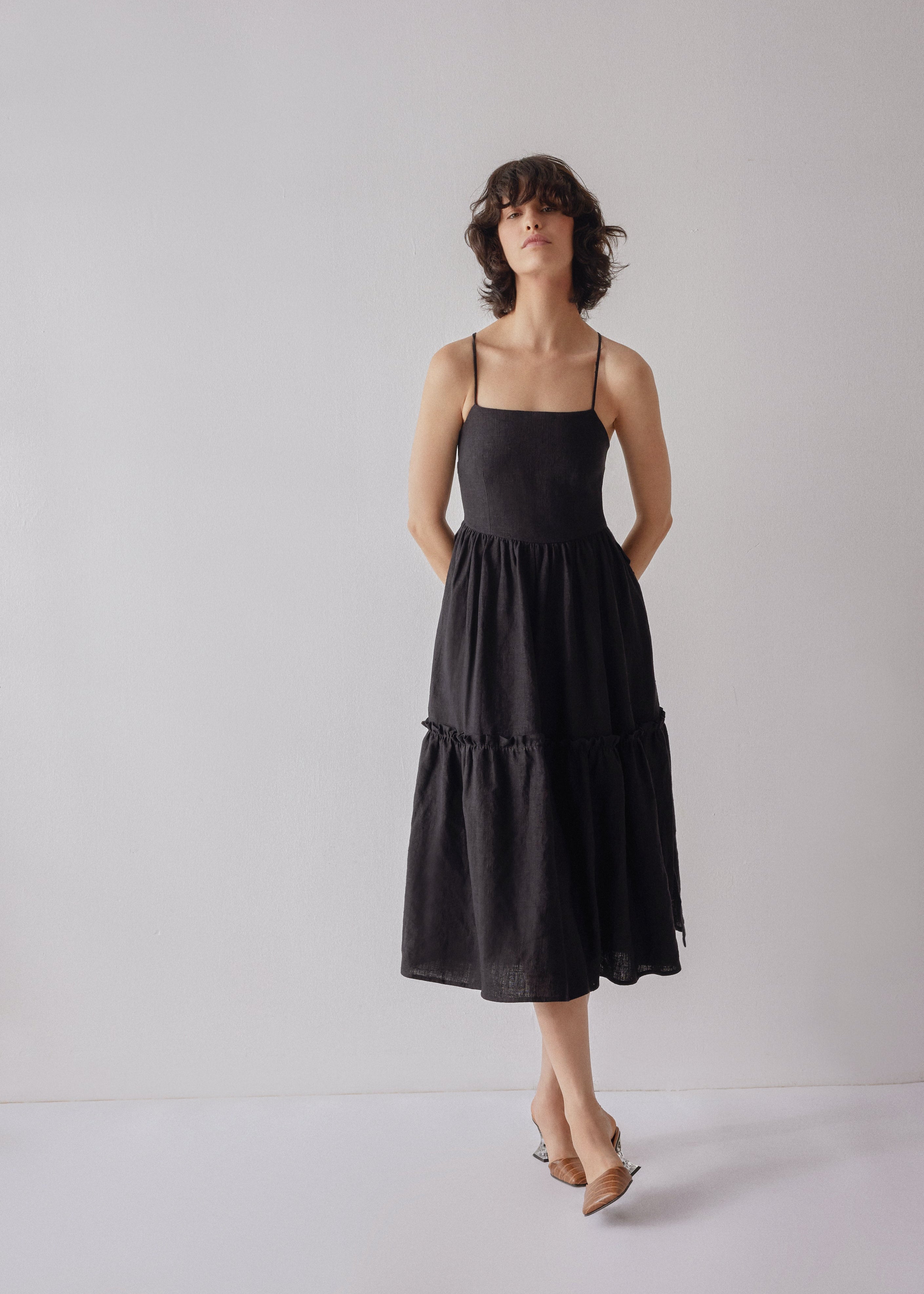 Oh Seven Days-Holly Dress Black-1-Milagron.com