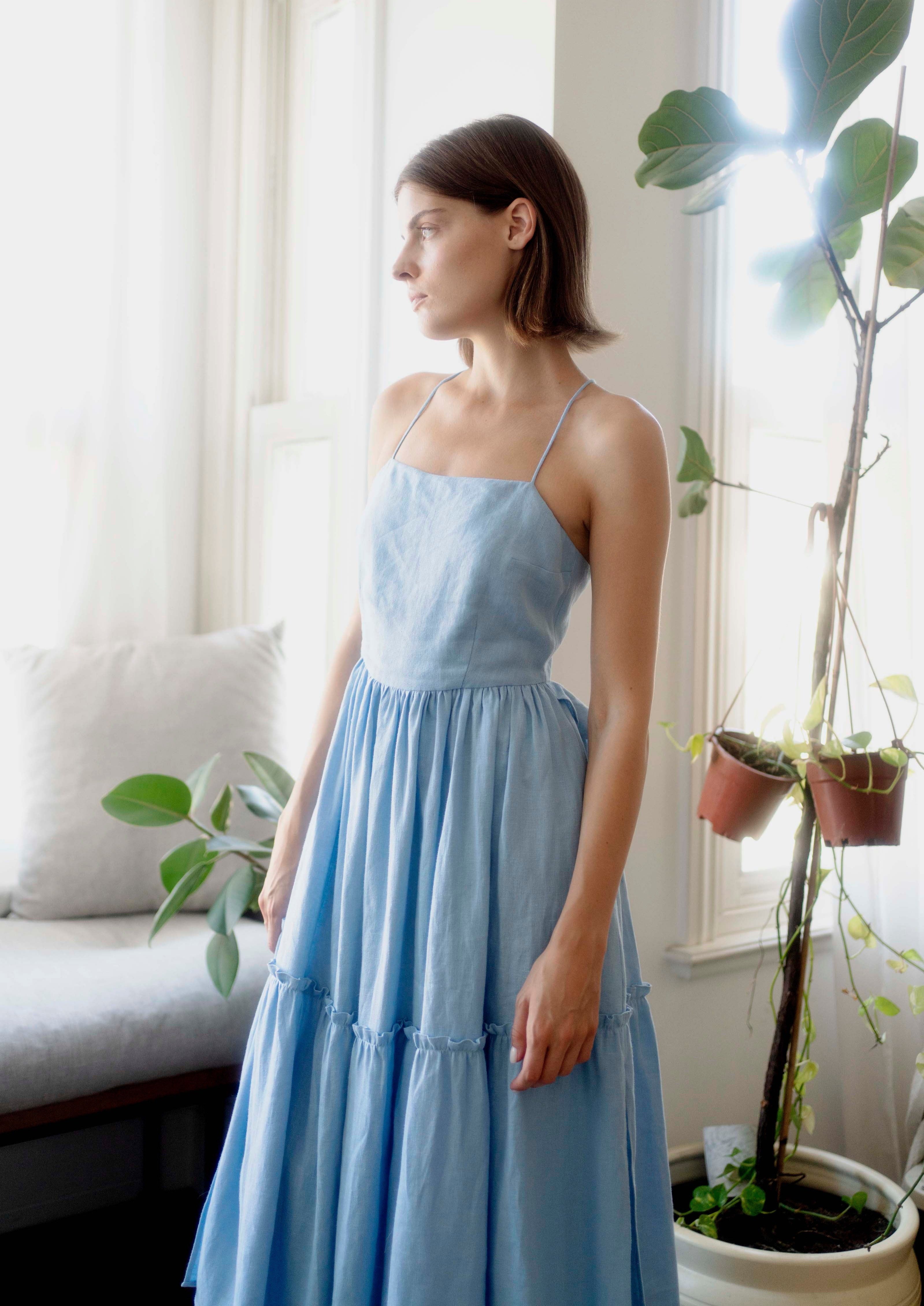 Oh Seven Days-Holly Dress Sky Blue-2-Milagron.com