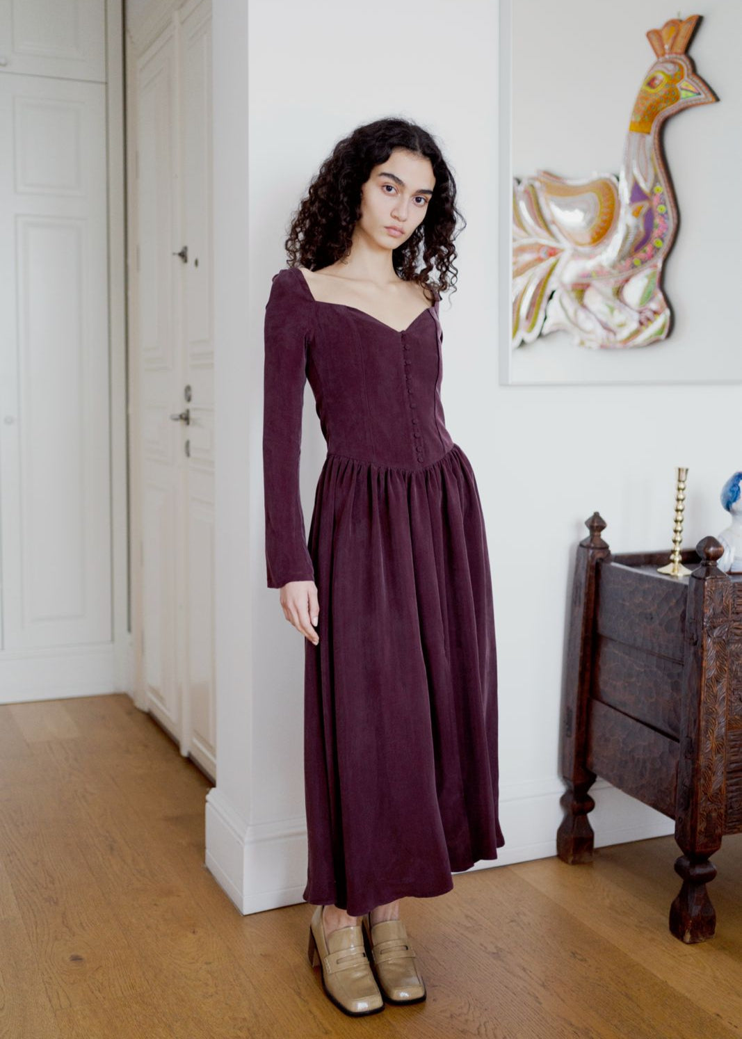 Oh Seven Days-Jessa Dress Burgundy-1-Milagron.com