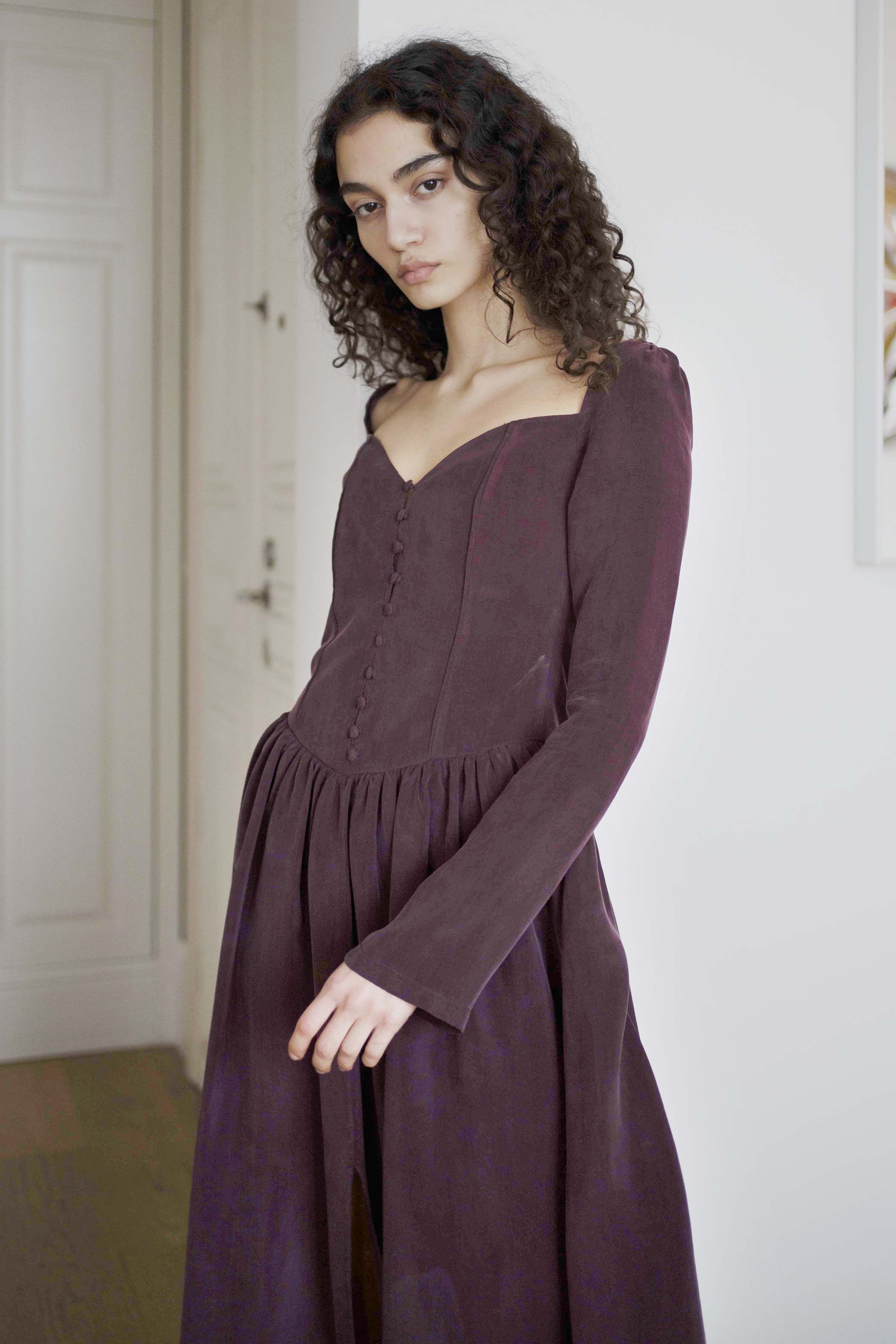 Oh Seven Days-Jessa Dress Burgundy-6-Milagron.com