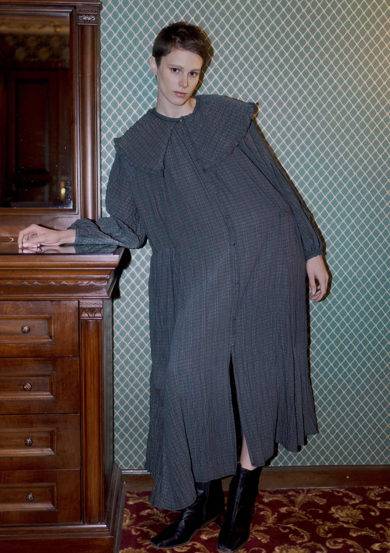 Oh Seven Days-Juliet Dress Charcoal-Dresses-2-Milagron.com