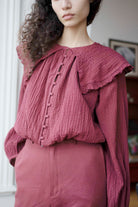 Oh Seven Days-Juliet Top Burgundy-1-Milagron.com