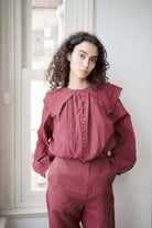 Oh Seven Days-Juliet Top Burgundy-2-Milagron.com