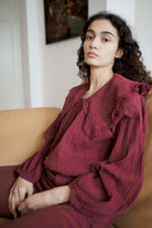 Oh Seven Days-Juliet Top Burgundy-3-Milagron.com