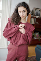Oh Seven Days-Juliet Top Burgundy-4-Milagron.com