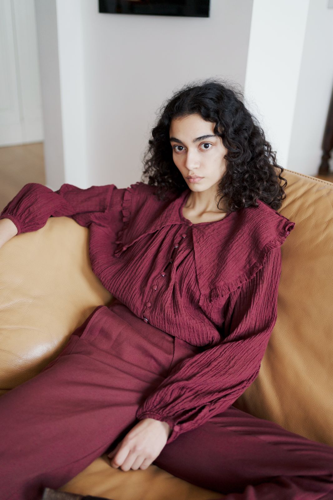 Oh Seven Days-Juliet Top Burgundy-7-Milagron.com