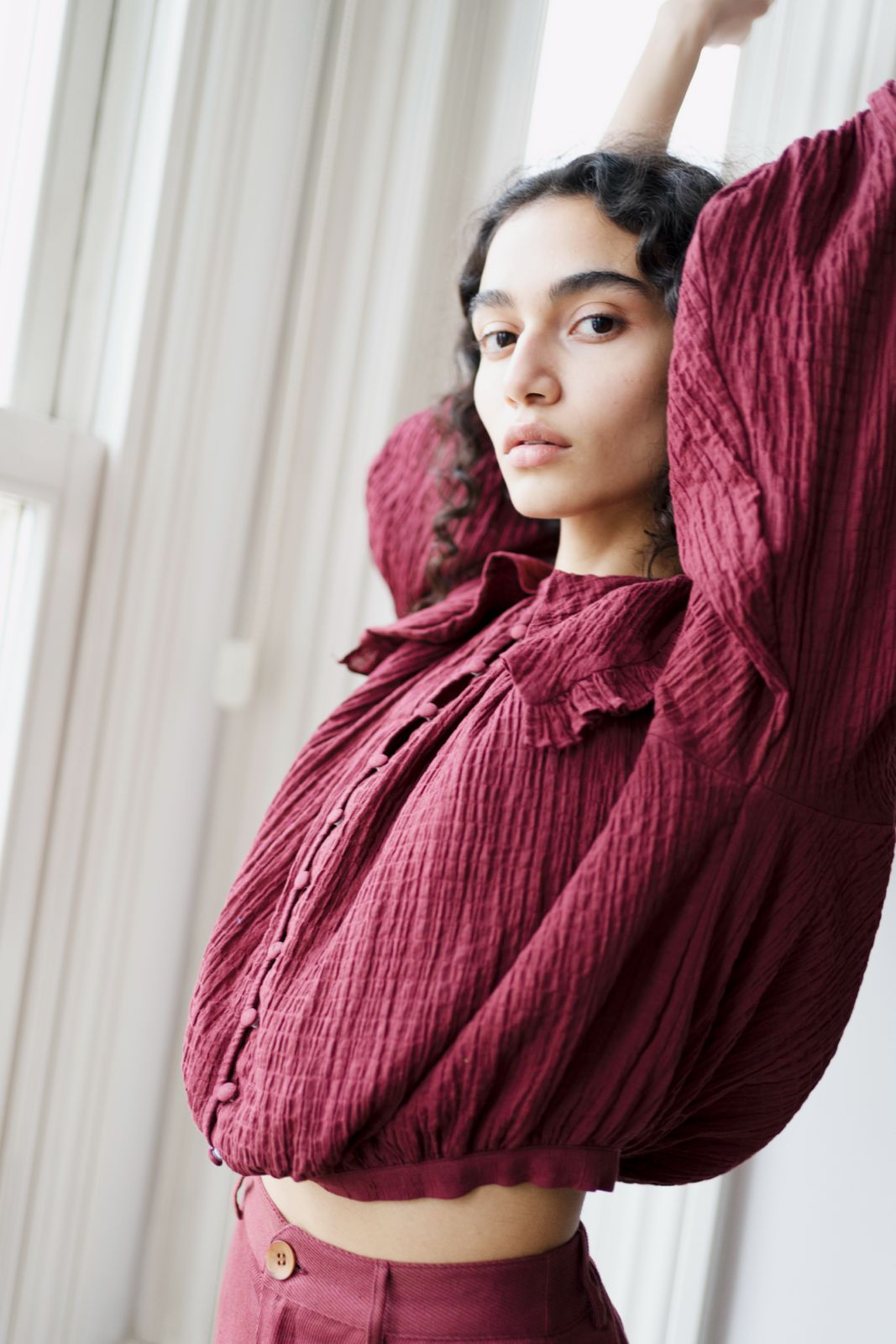 Oh Seven Days-Juliet Top Burgundy-9-Milagron.com