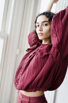 Oh Seven Days-Juliet Top Burgundy-9-Milagron.com