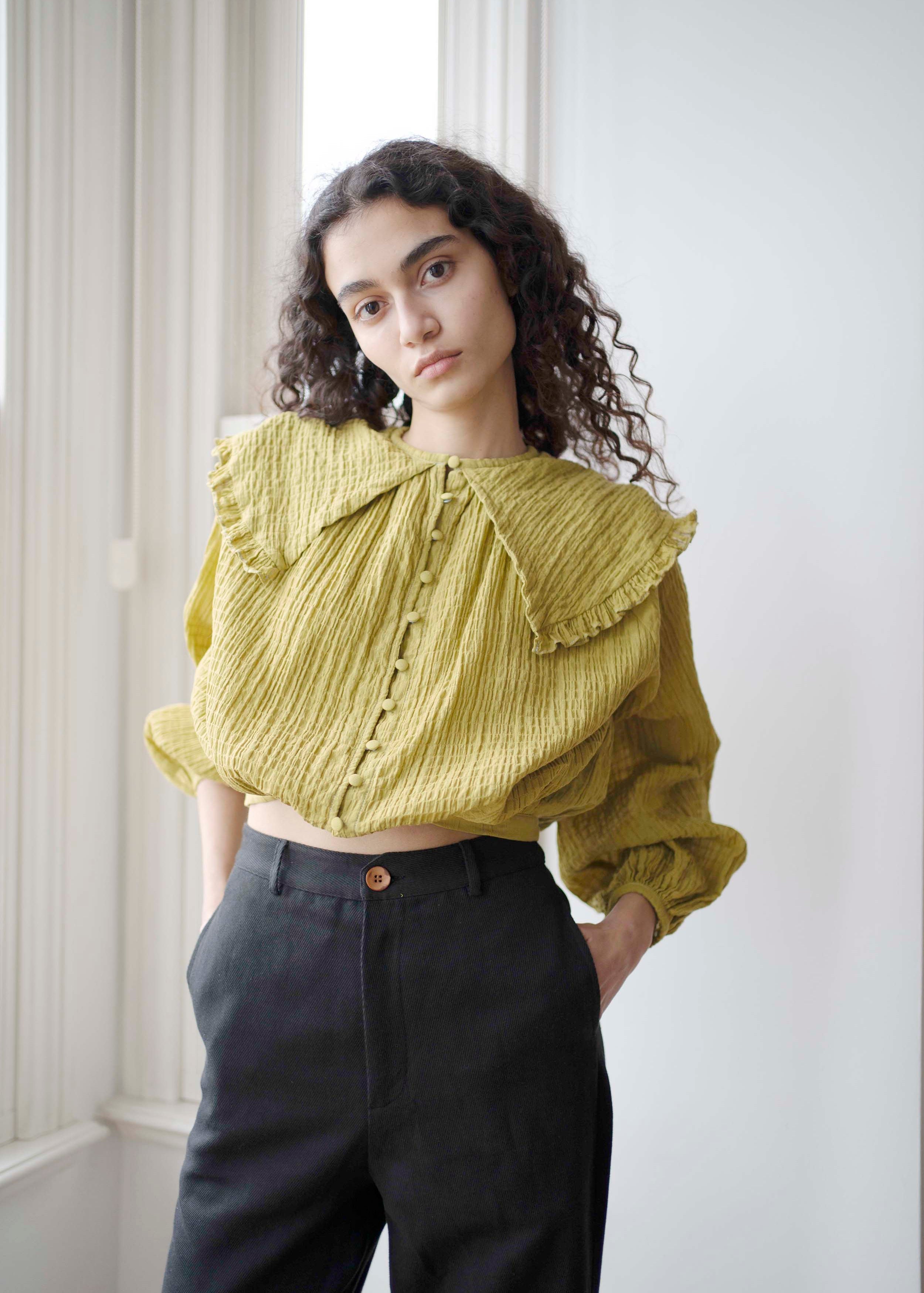 Oh Seven Days-Juliet Top Olive-1-Milagron.com