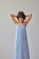 Oh Seven Days-Lisbon Dress Blue Floral-2-Milagron.com
