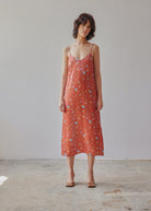 Oh Seven Days-Lisbon Dress Copper Floral-1-Milagron.com
