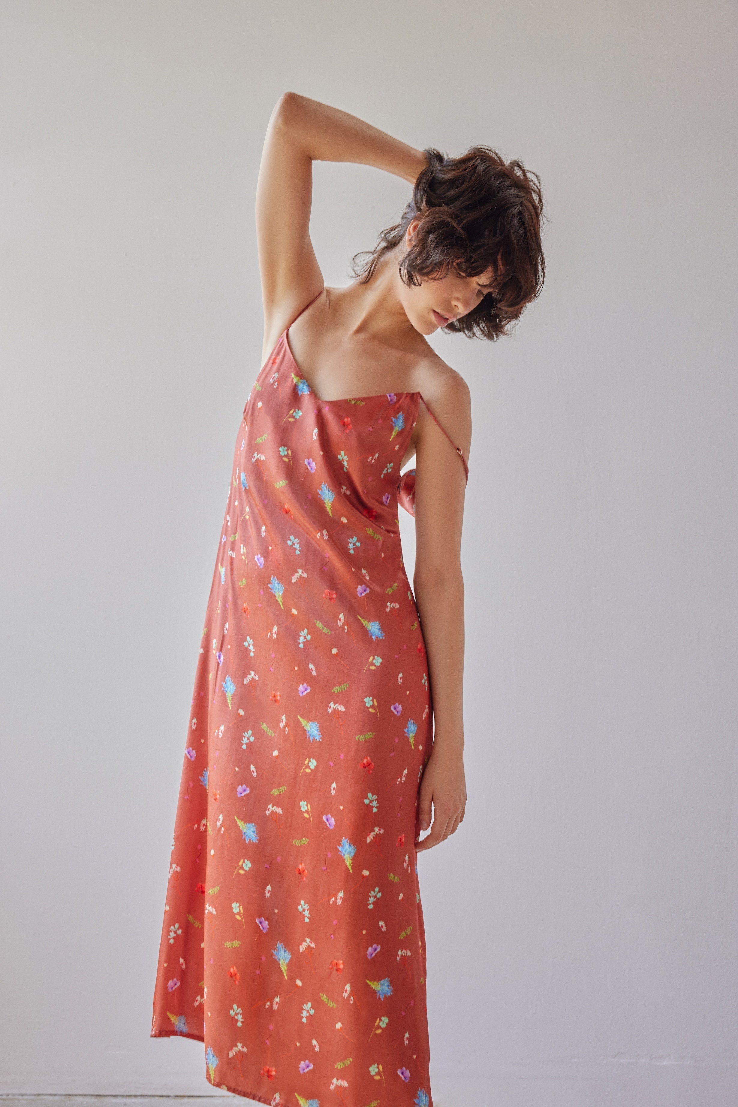 Oh Seven Days-Lisbon Dress Copper Floral-4-Milagron.com