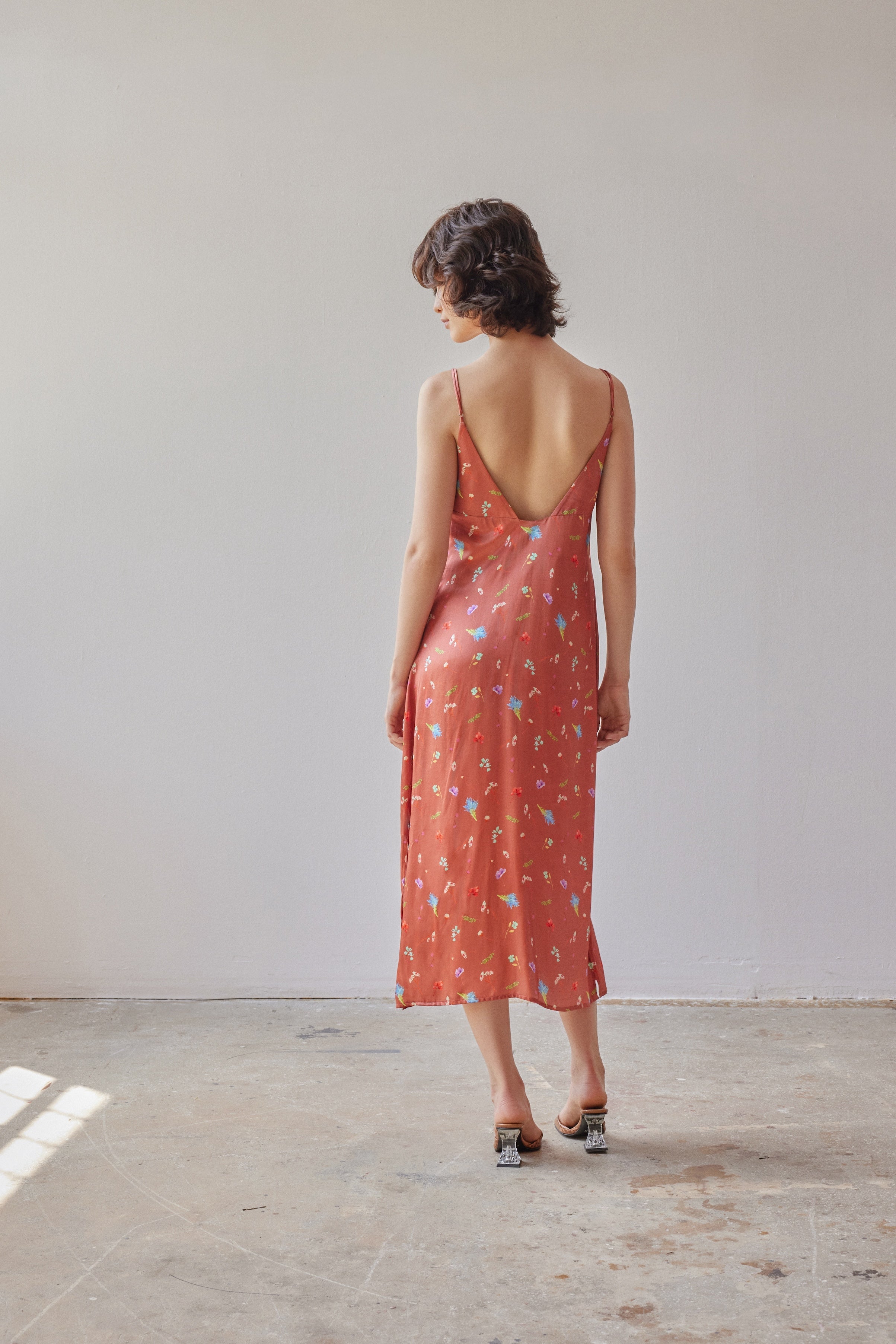 Oh Seven Days-Lisbon Dress Copper Floral-6-Milagron.com