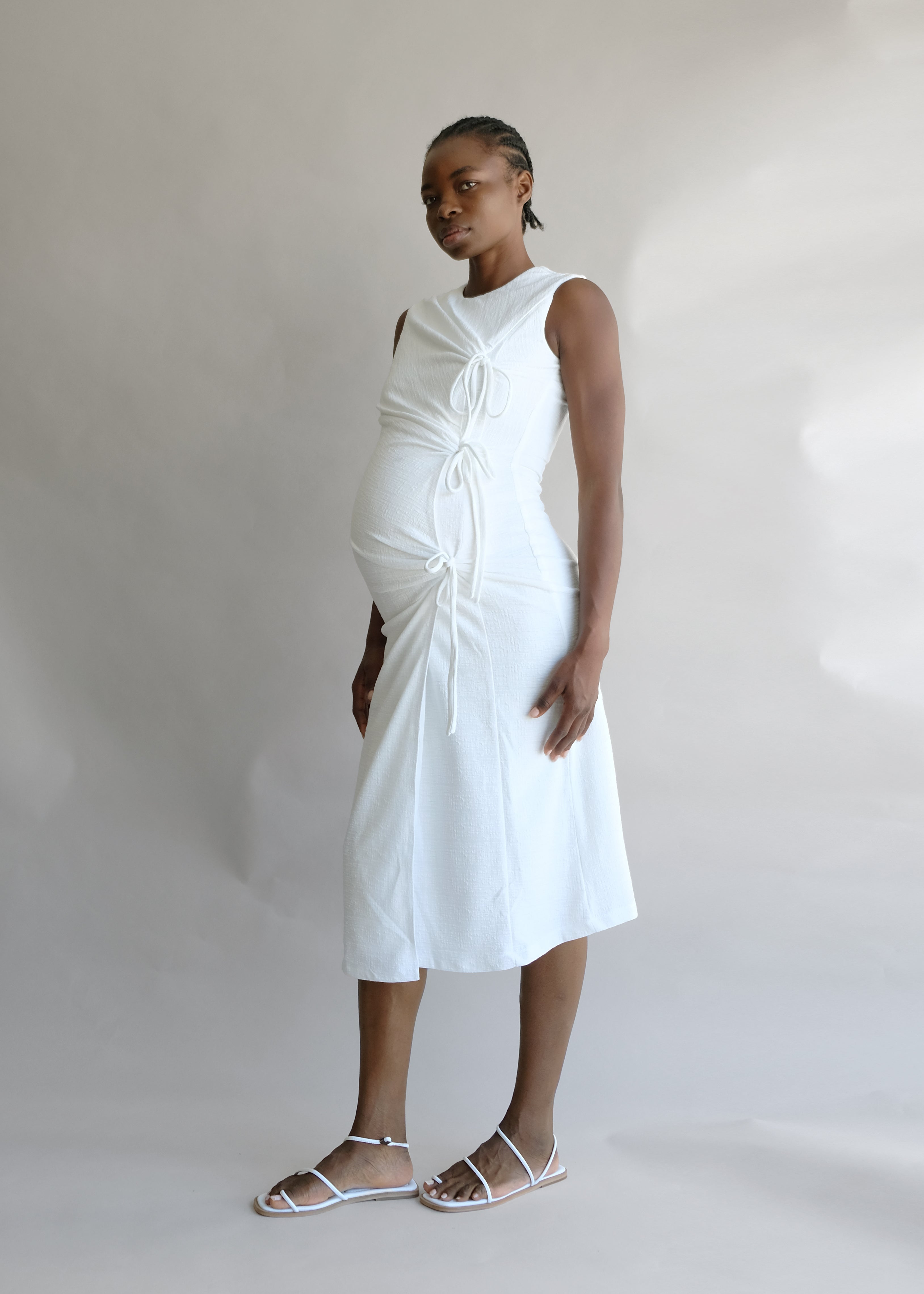 Oh Seven Days-Margaret Tie Midi Dress-2-Milagron.com