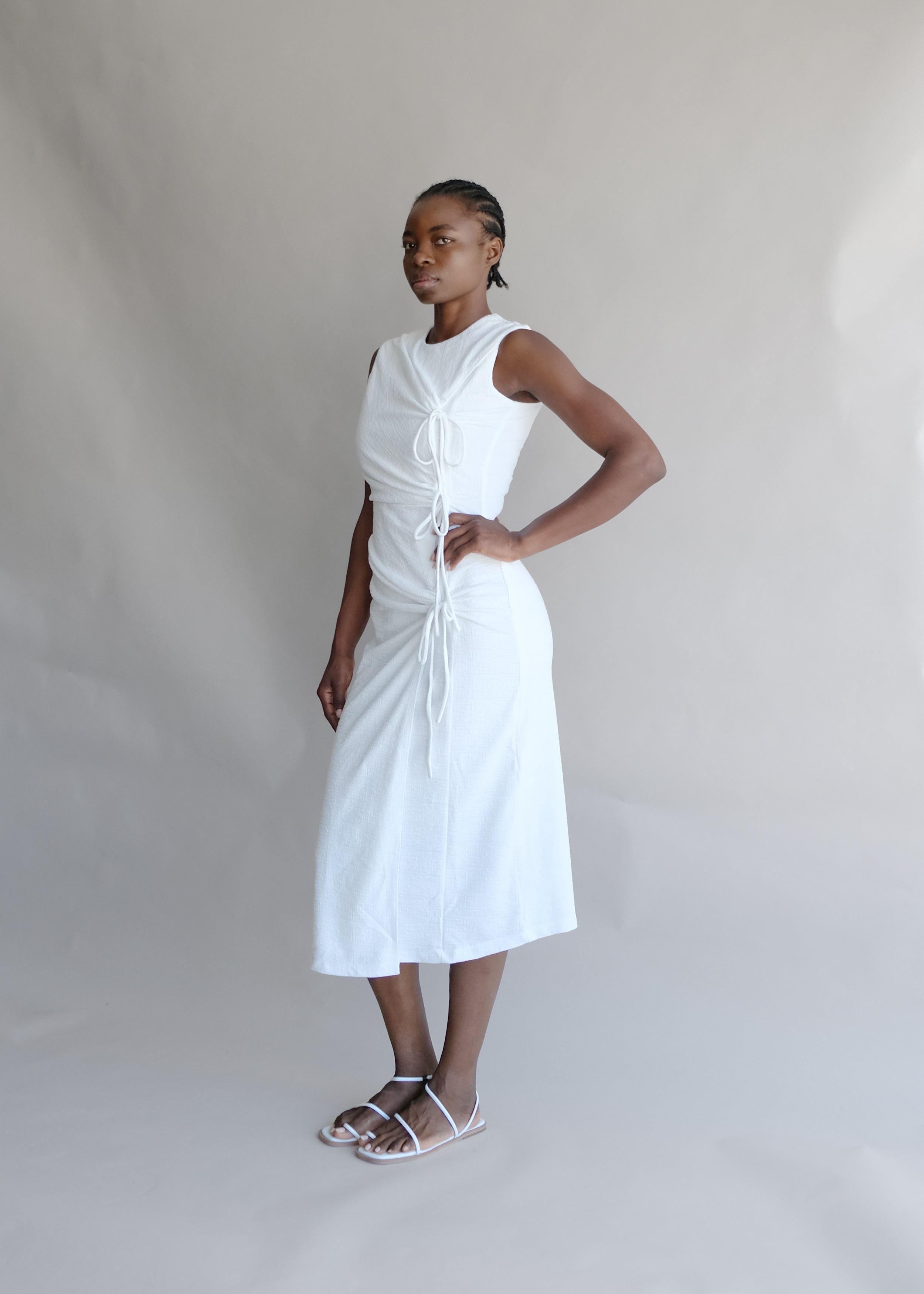 Oh Seven Days-Margaret Tie Midi Dress-7-Milagron.com