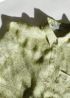 Oh Seven Days-Monday Marwa Sage: Illustrated Vegan Silk Boxy Blouse-Tops-5-Milagron.com