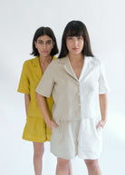 Nora Shirt ( White - Latte )