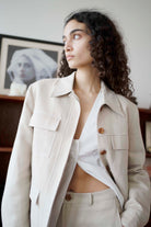 Oh Seven Days-Pick Pocket Jacket Beige-7-Milagron.com