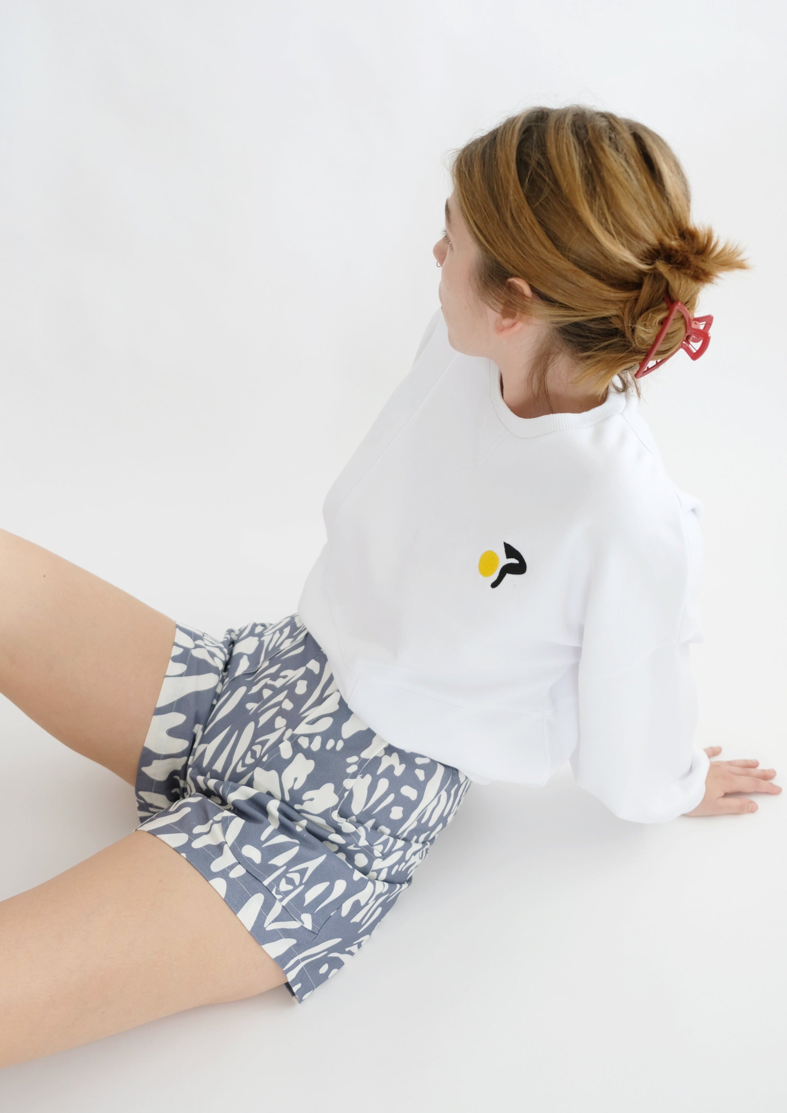 Oh Seven Days-Poche Shorts (Rosa Print)-Bottoms-3-Milagron.com