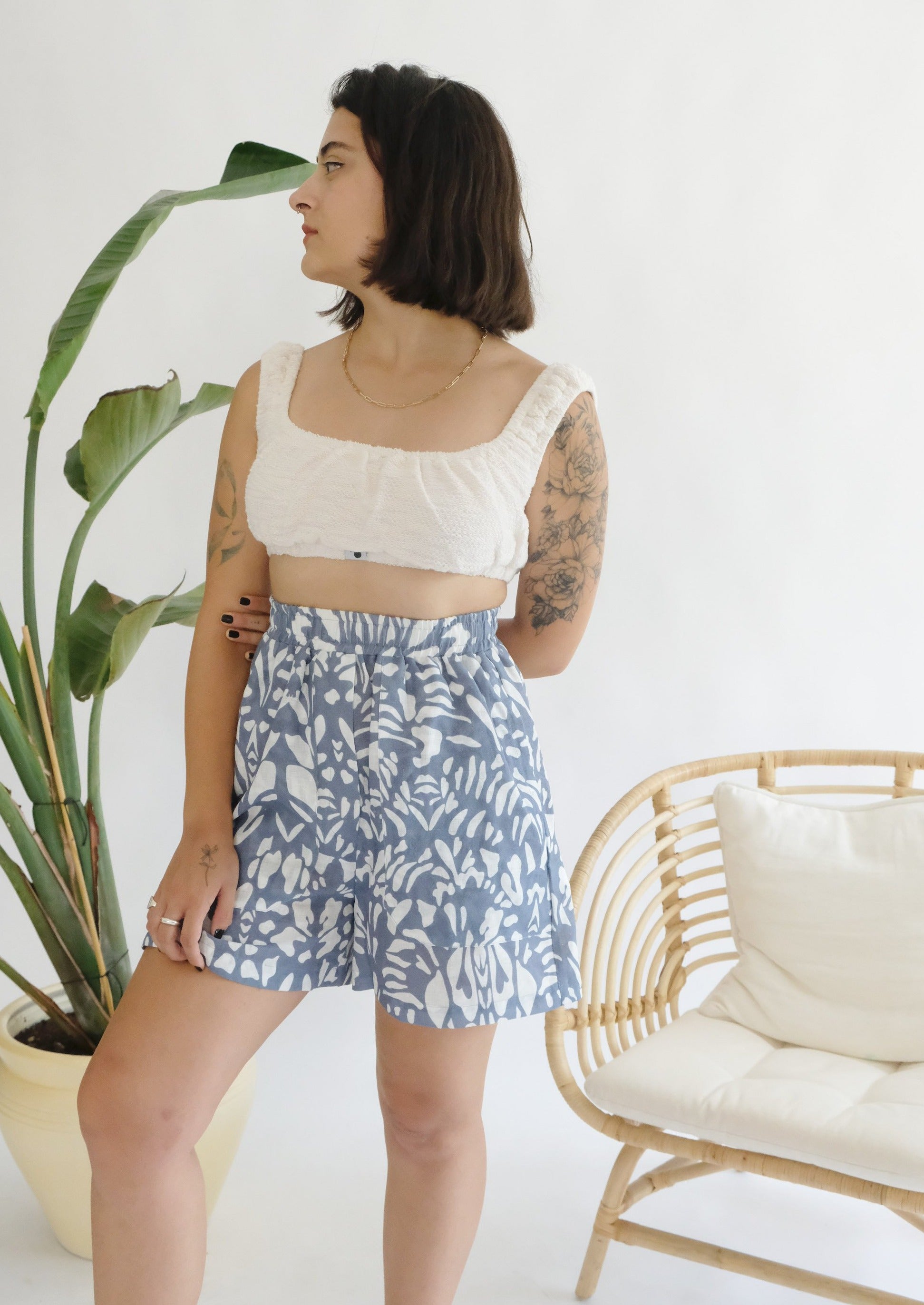 Oh Seven Days-Rosa Boxer Shorts-Bottoms-2-Milagron.com