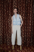 Oh Seven Days-Rose Vest Blue-Outerwear-3-Milagron.com