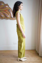 Oh Seven Days-Sample Wyatt Waistcoat Olive Green-5-Milagron.com