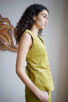 Oh Seven Days-Sample Wyatt Waistcoat Olive Green-6-Milagron.com