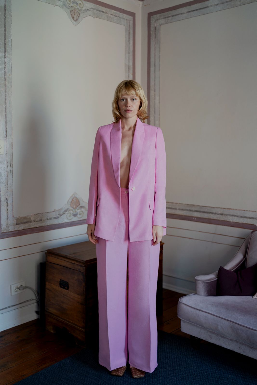 Oh Seven Days-Seven Suit Blazer Pink-2-Milagron.com