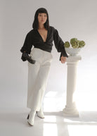 Oh Seven Days-The Tuesday High Kick: Kick Flare High Waisted Trousers Misfit-6-Milagron.com