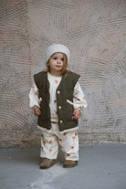 OhLaLaKoala-Çift Taraflı Haki Çocuk Yelek Kapitone - Wellsoft-Yelek-1-Milagron.com