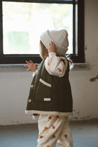 OhLaLaKoala-Çift Taraflı Haki Çocuk Yelek Kapitone - Wellsoft-Yelek-5-Milagron.com