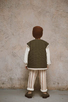 OhLaLaKoala-Çift Taraflı Haki Çocuk Yelek Kapitone - Wellsoft-Yelek-6-Milagron.com