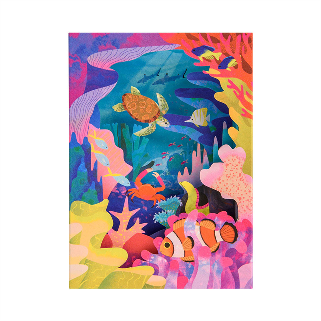 Ohh Deer Natasha Durley Tasarımı 3D Katmanlı Kartpostal Great Barrier Reef - 3D Panoramic 12103