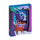 Ohh Deer Natasha Durley Tasarımı 3D Katmanlı Kartpostal Northern Lights 13678
