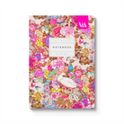 Ohh Deer V&A Tasarımı A5 176 Sayfa Premium Yumuşak Kapak Çizgili Defter Neon Floral Peacock Floral 12541